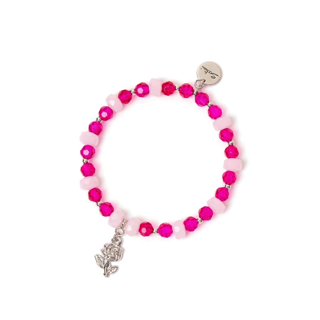 Bracciale Elastico Sfere, Anelli e Rosa Summer Bouquet