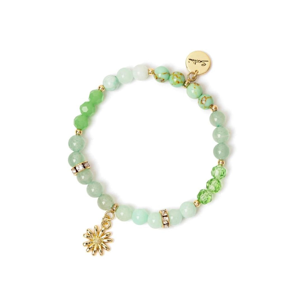Bracciale Elastico Sfere, Anellini e Margheritina Summer Bouquet