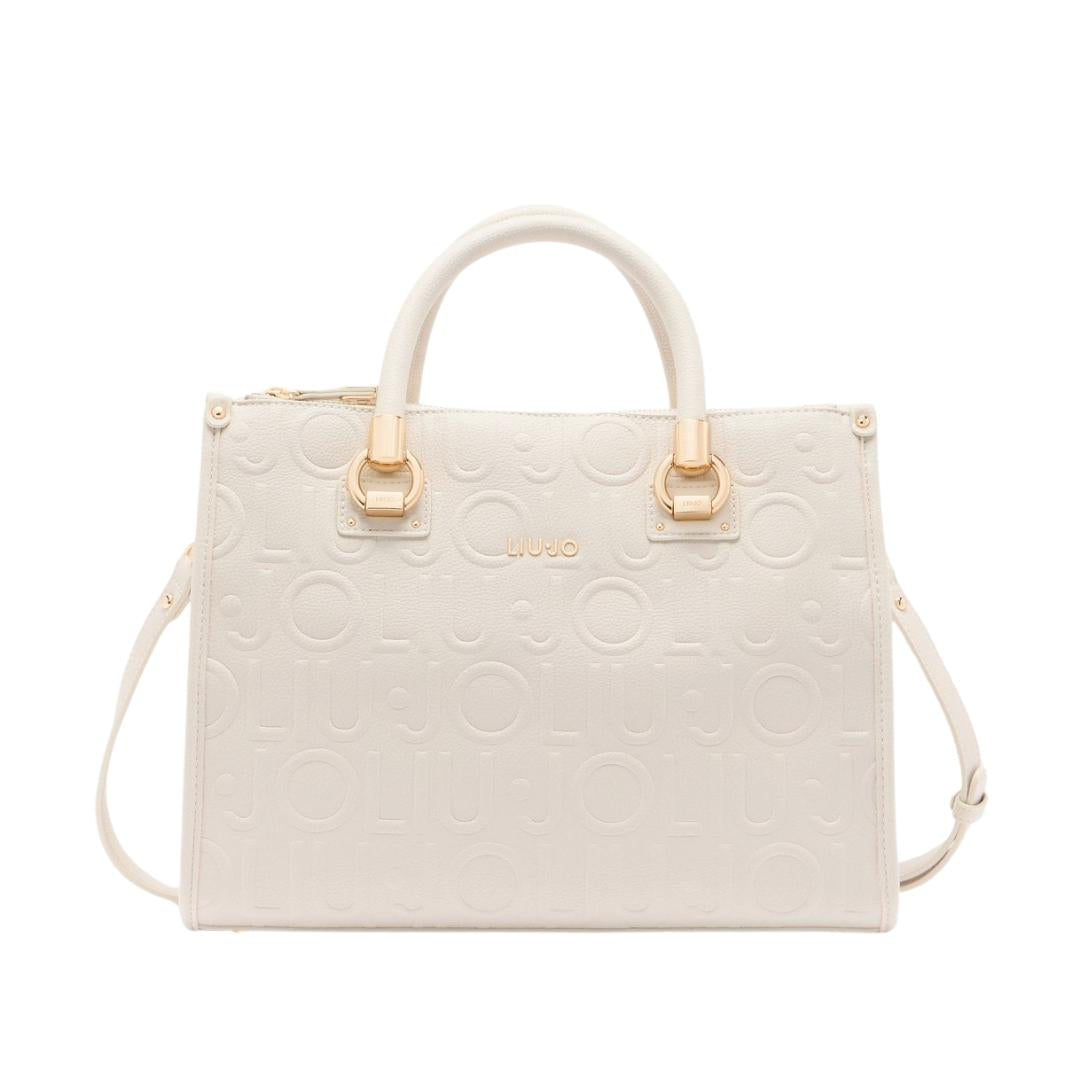 Borsa Satchel Media con Logo