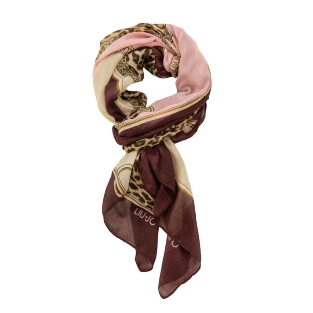 Animalier Foulard con Stampa All-Over