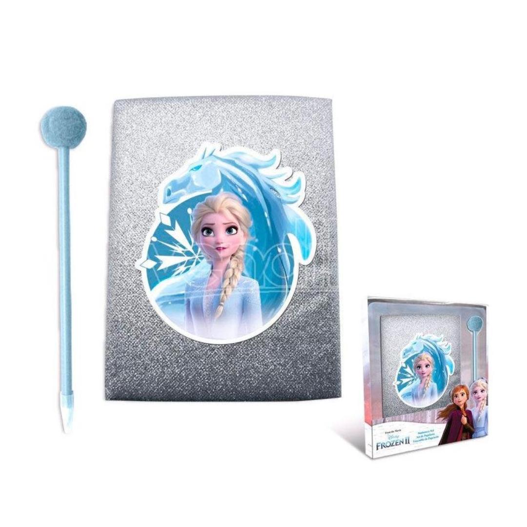 Frozen 2 Glitter Diario + Pompom Pen