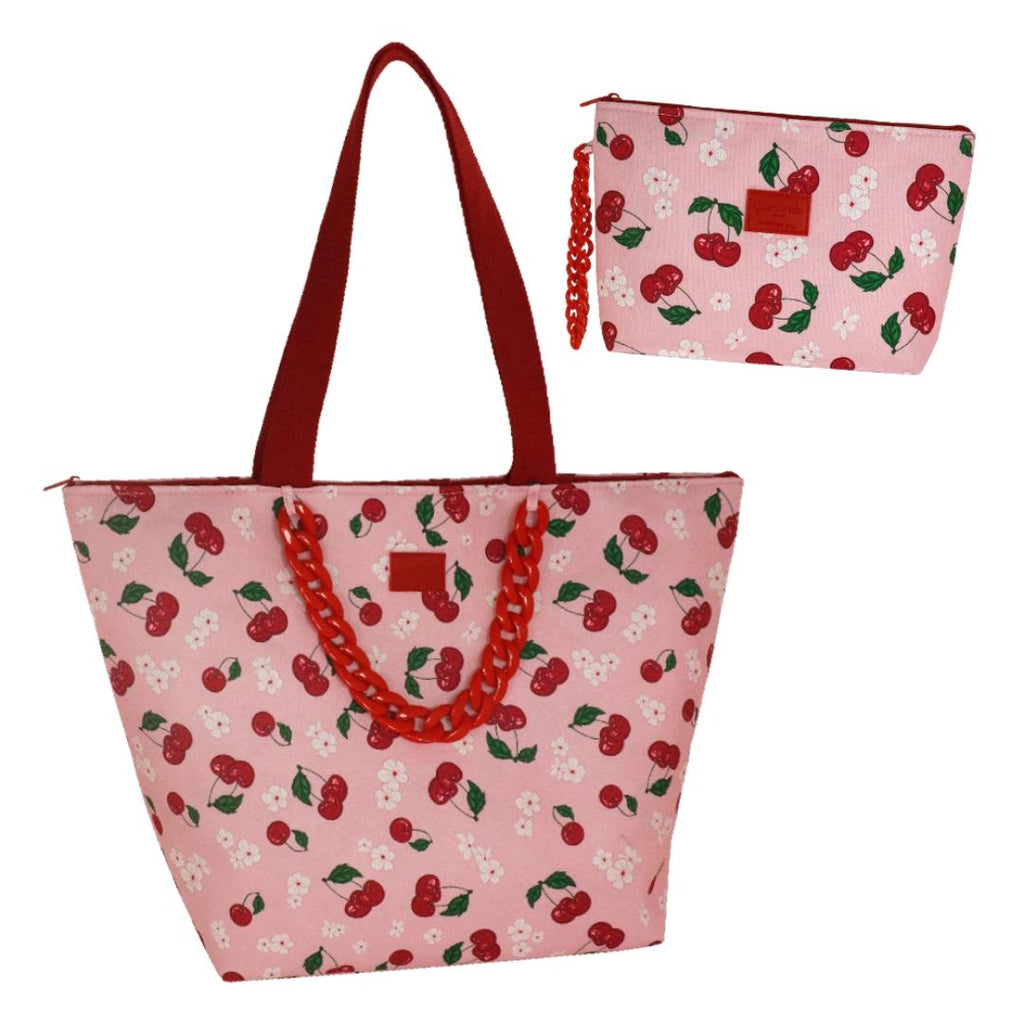 Borsa Mare L Catena Ciliegia