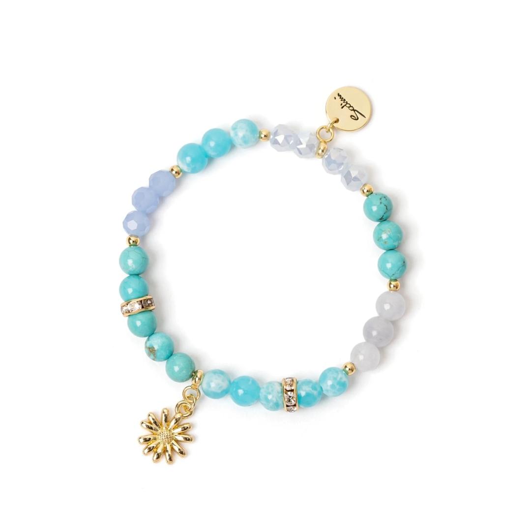 Bracciale Elastico Sfere, Anellini e Margheritina Summer Bouquet