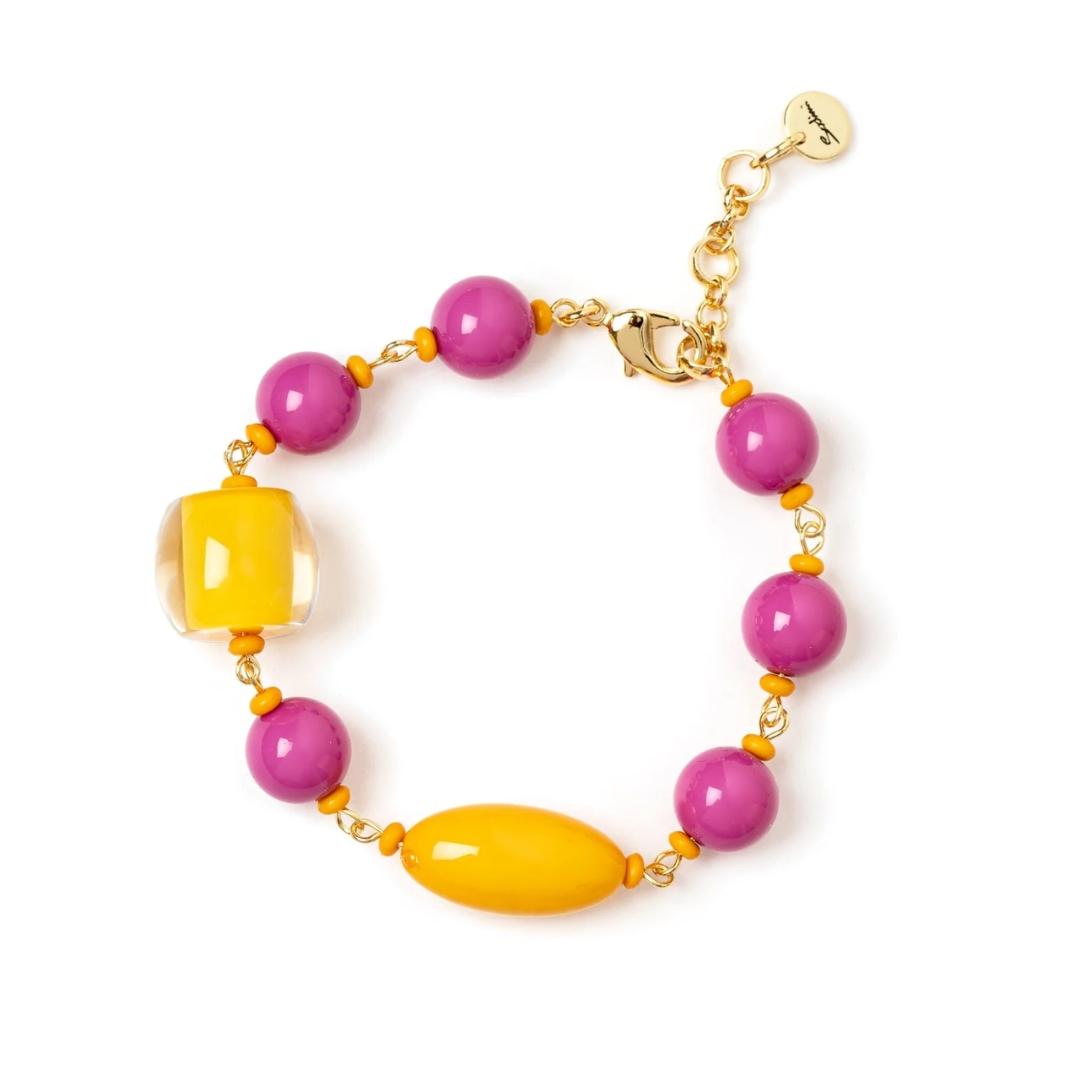 Bracciale Boule Incatenate e due Elementi Queens