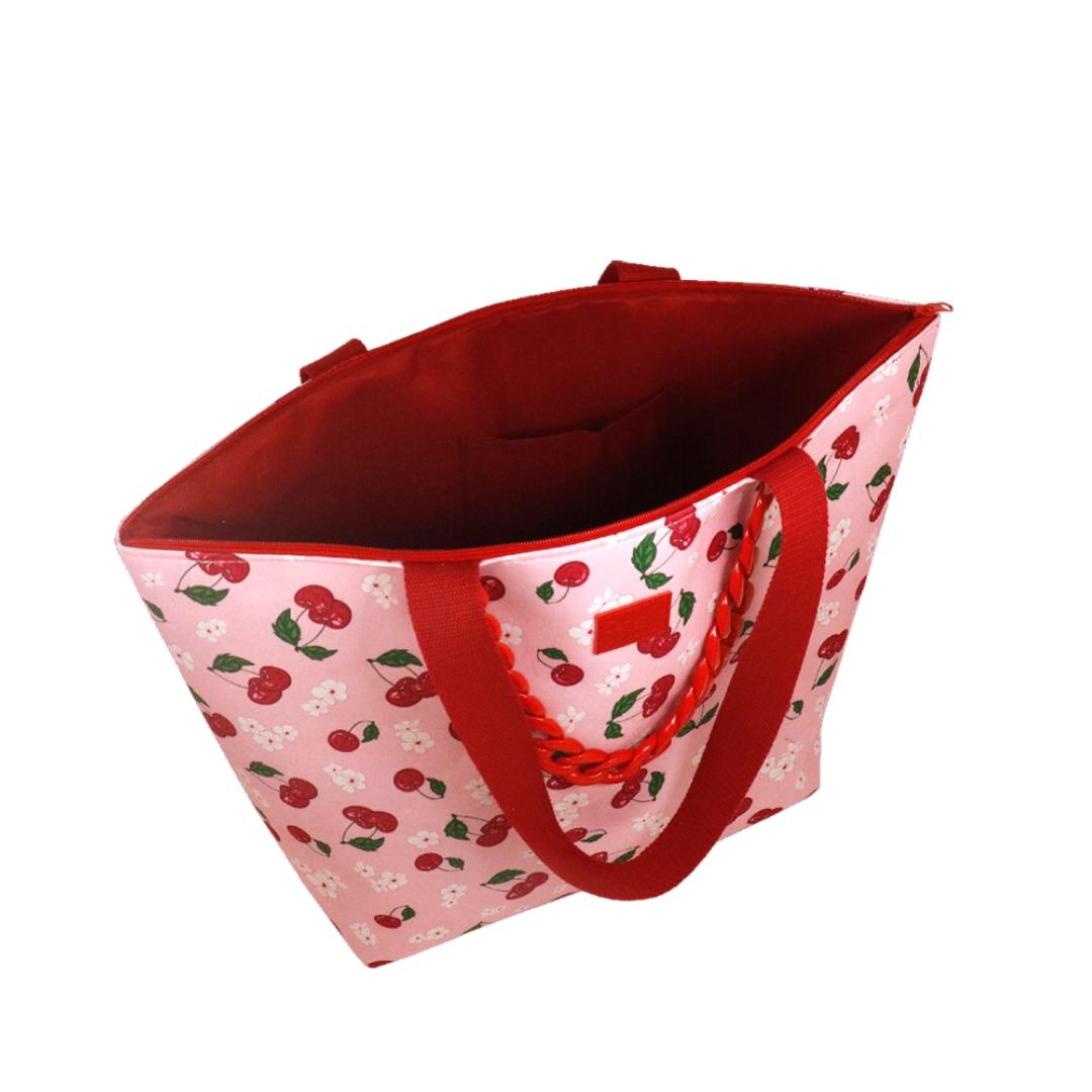 Borsa Mare L Catena Ciliegia