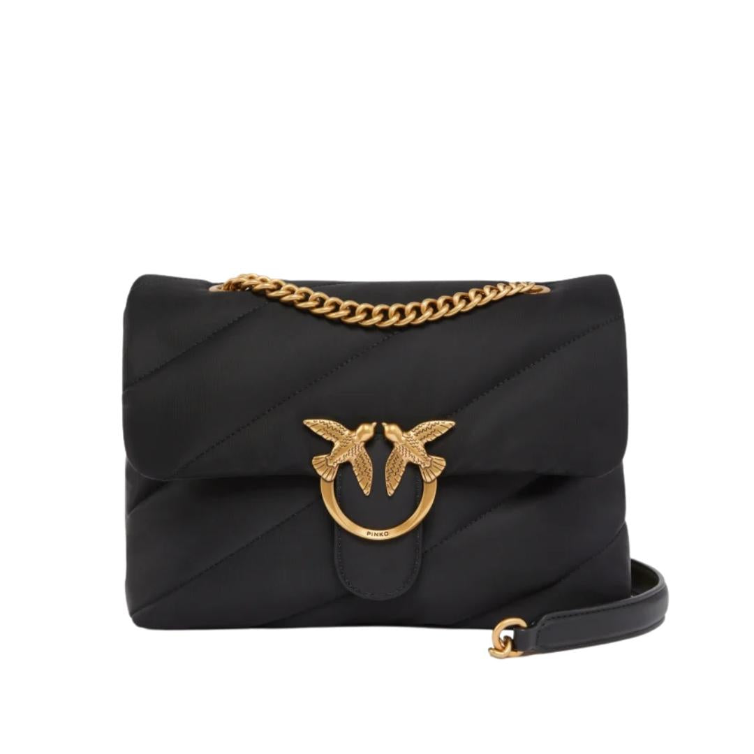 Borsa a Tracolla Media Love Bag in Tessuto Riciclato Trapuntato